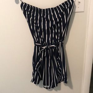 NanaMacs Shorts Striped Romper Size Large